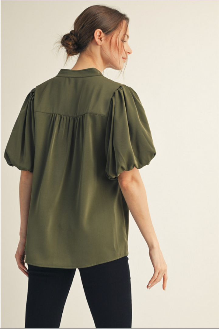 Carlie Puff Short Sleeve Top