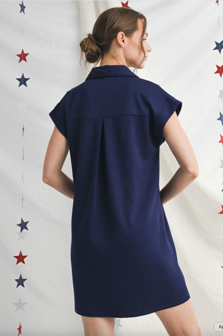 Debbie V Neck Shift Dress