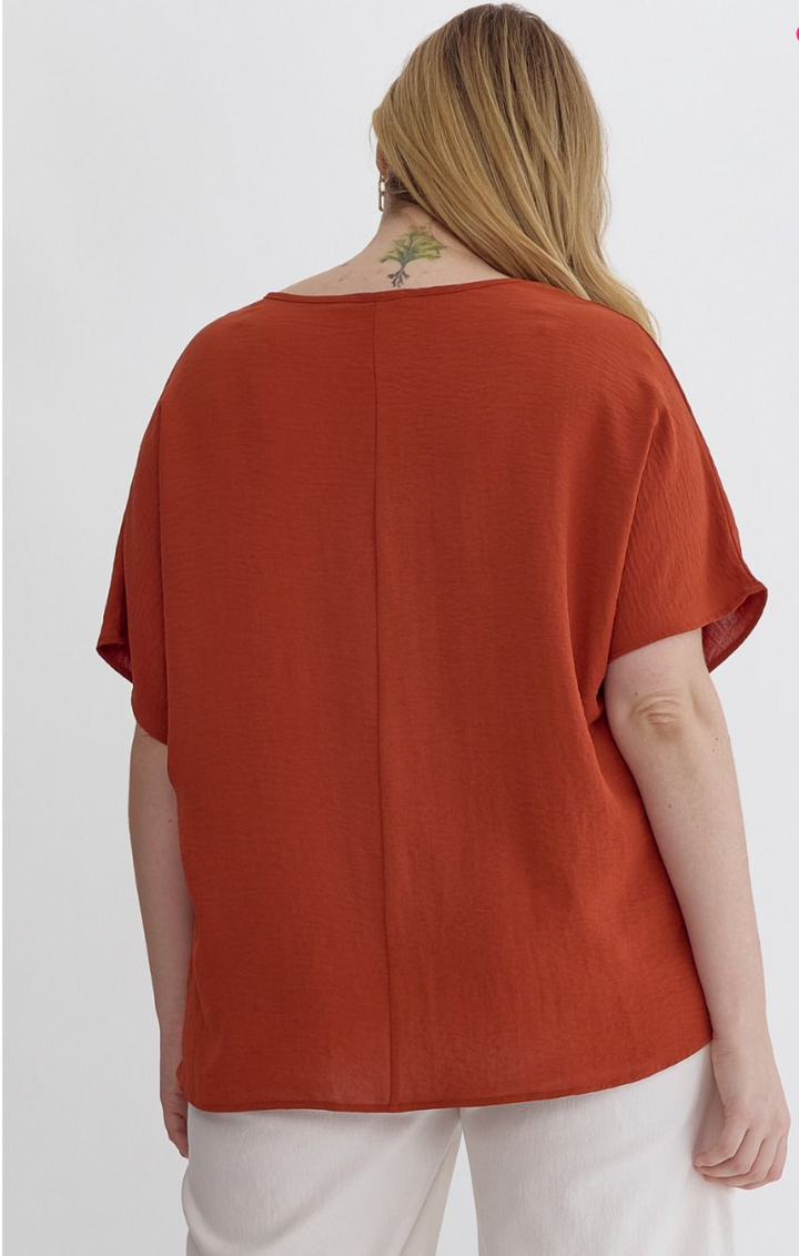 Lizzy V Neck Plus Size Top