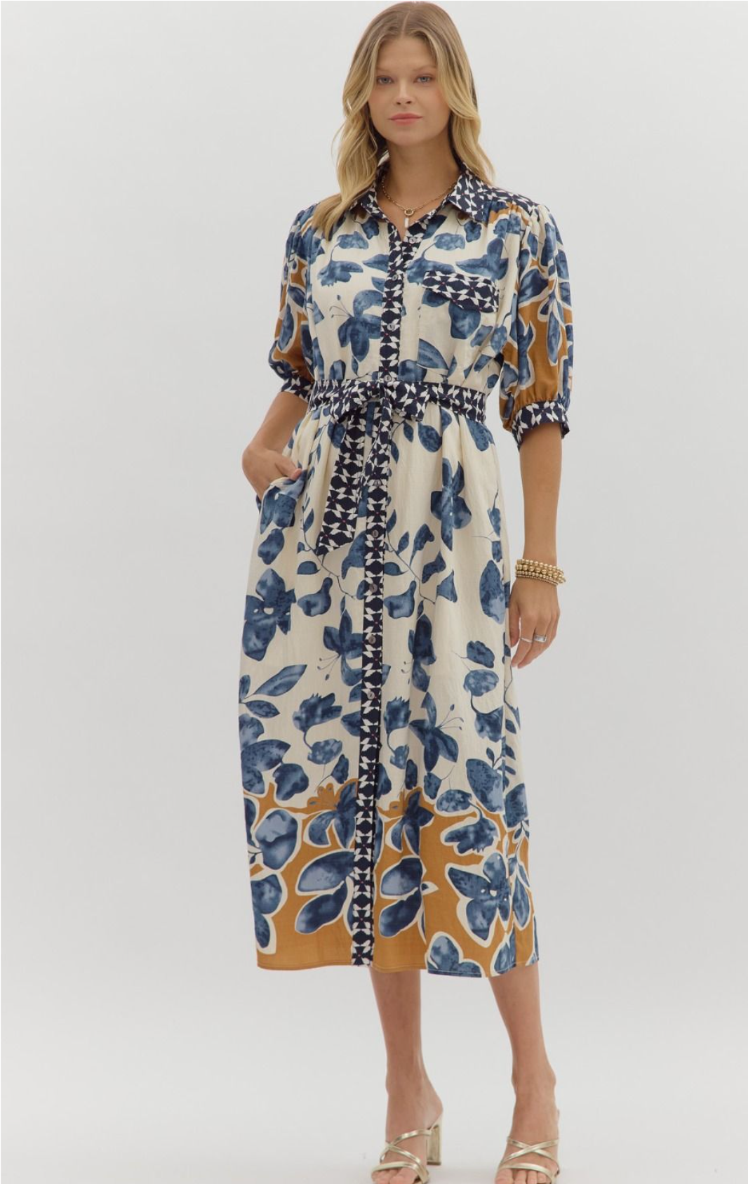 sasha midi dress White Shirred Puff Sleeve Sasha Midi Dress