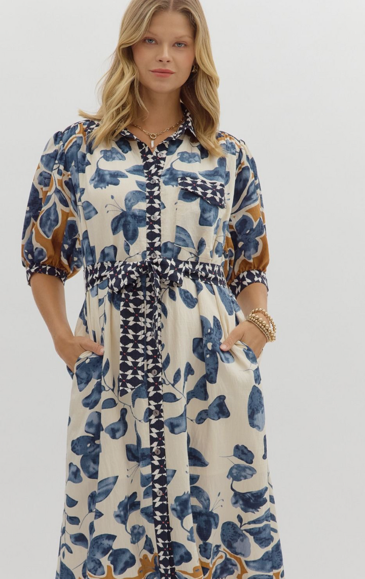 Sasha Print Midi Dress