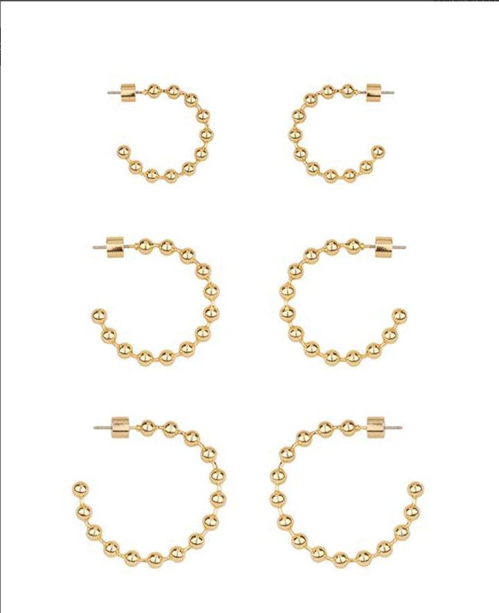 Brooke Beaded Hoops