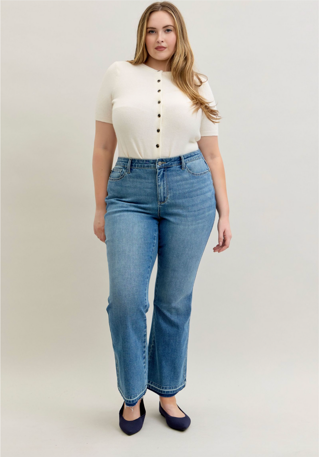 Faith Mid Rise Bootcut Jeans