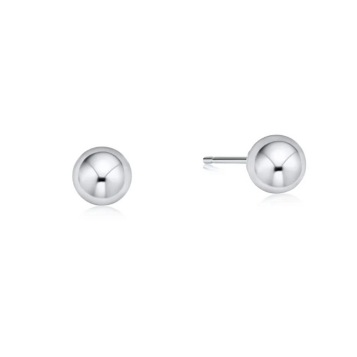 Sterling Silver Round Ball Studs - Multiple Sizes (3mm-12mm)