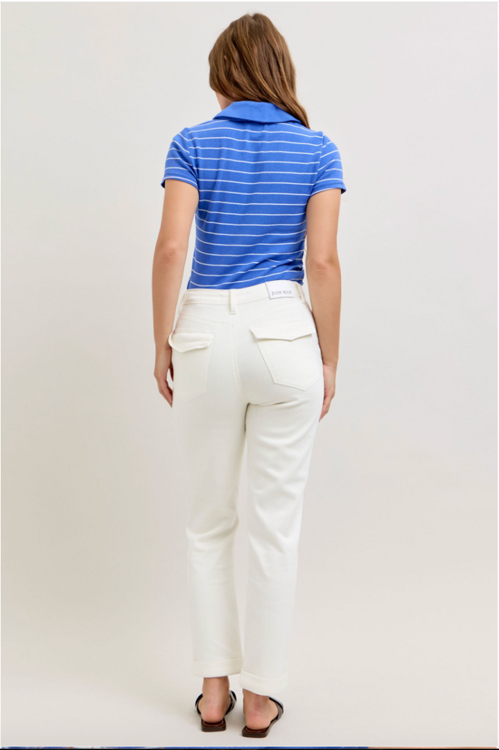 Aurora Weekender White Jeans - High Rise Stretch Denim