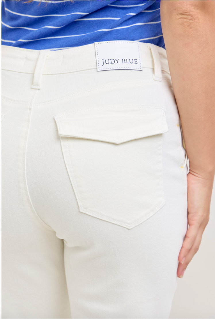 Aurora Weekender White Jeans - High Rise Stretch Denim