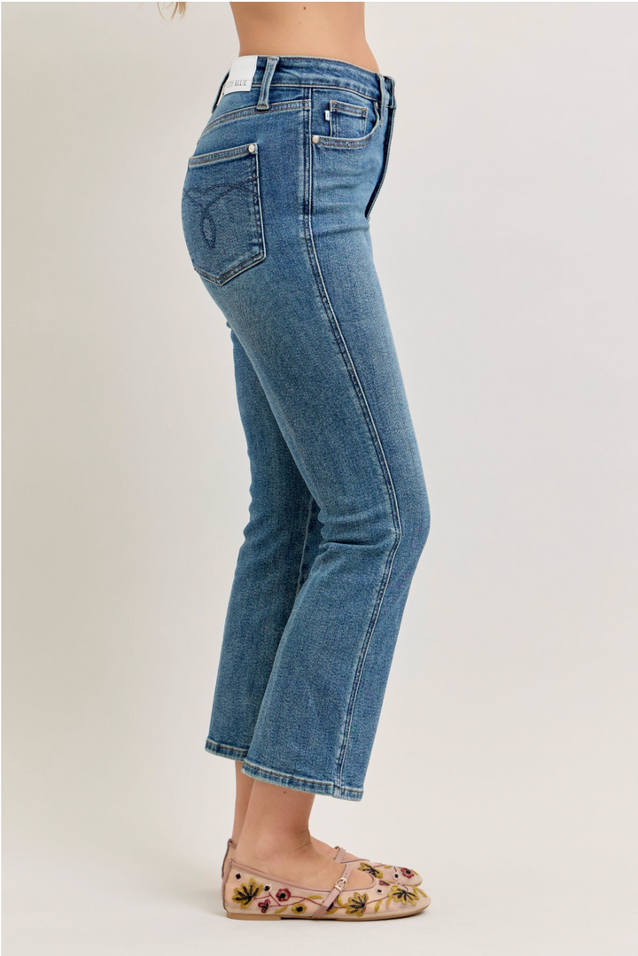 Evie High Waist Kick Flare Jeans - Tummy Control Denim