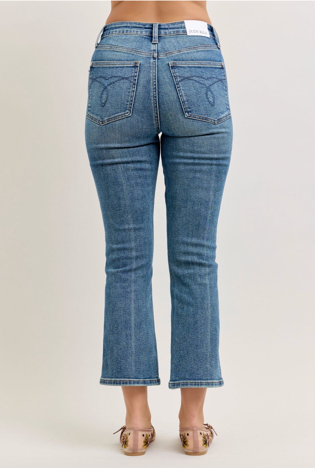 Evie High Waist Kick Flare Jeans - Tummy Control Denim