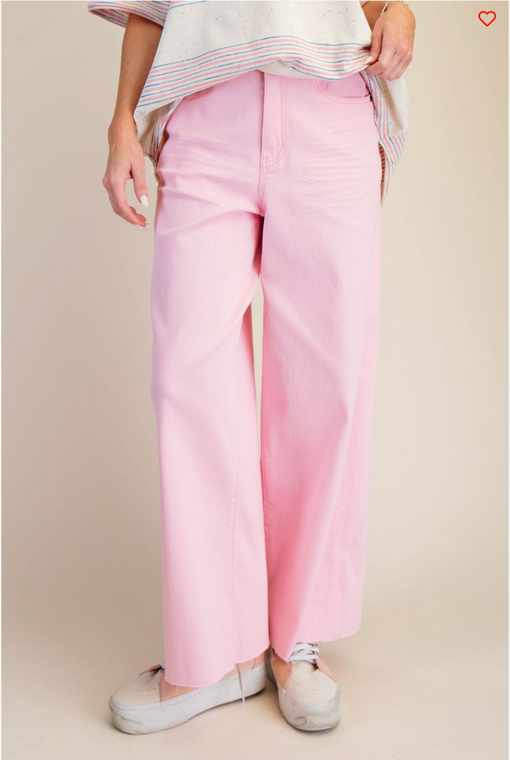 Soft Stretch High Waisted Twill Pants