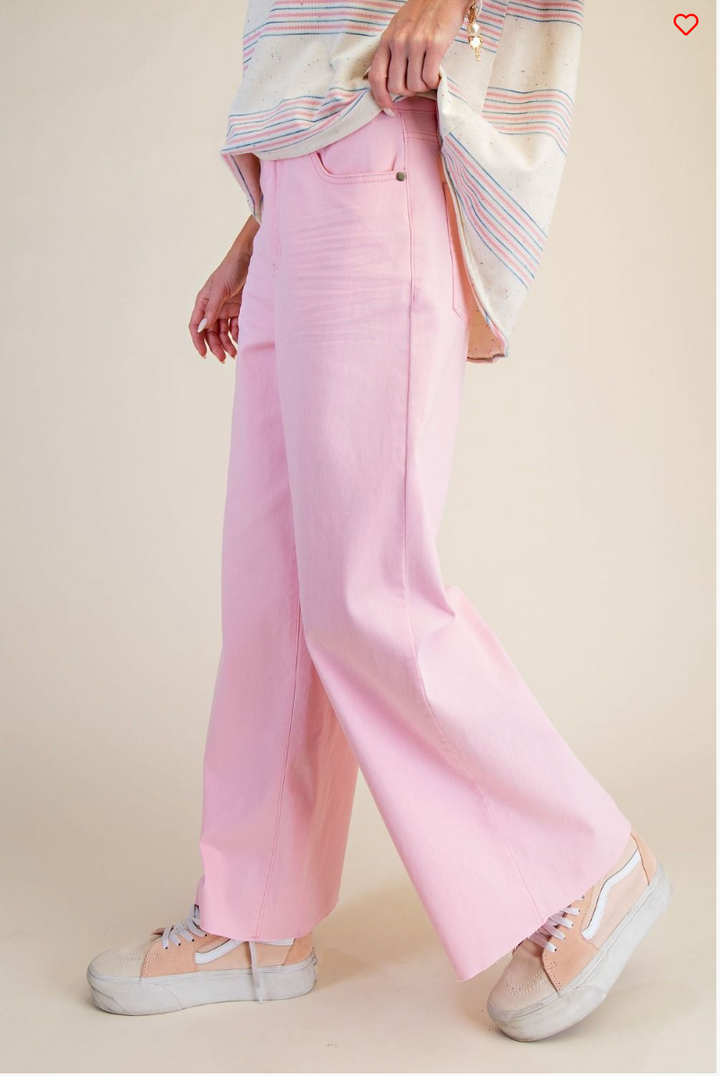 Soft Stretch High Waisted Twill Pants
