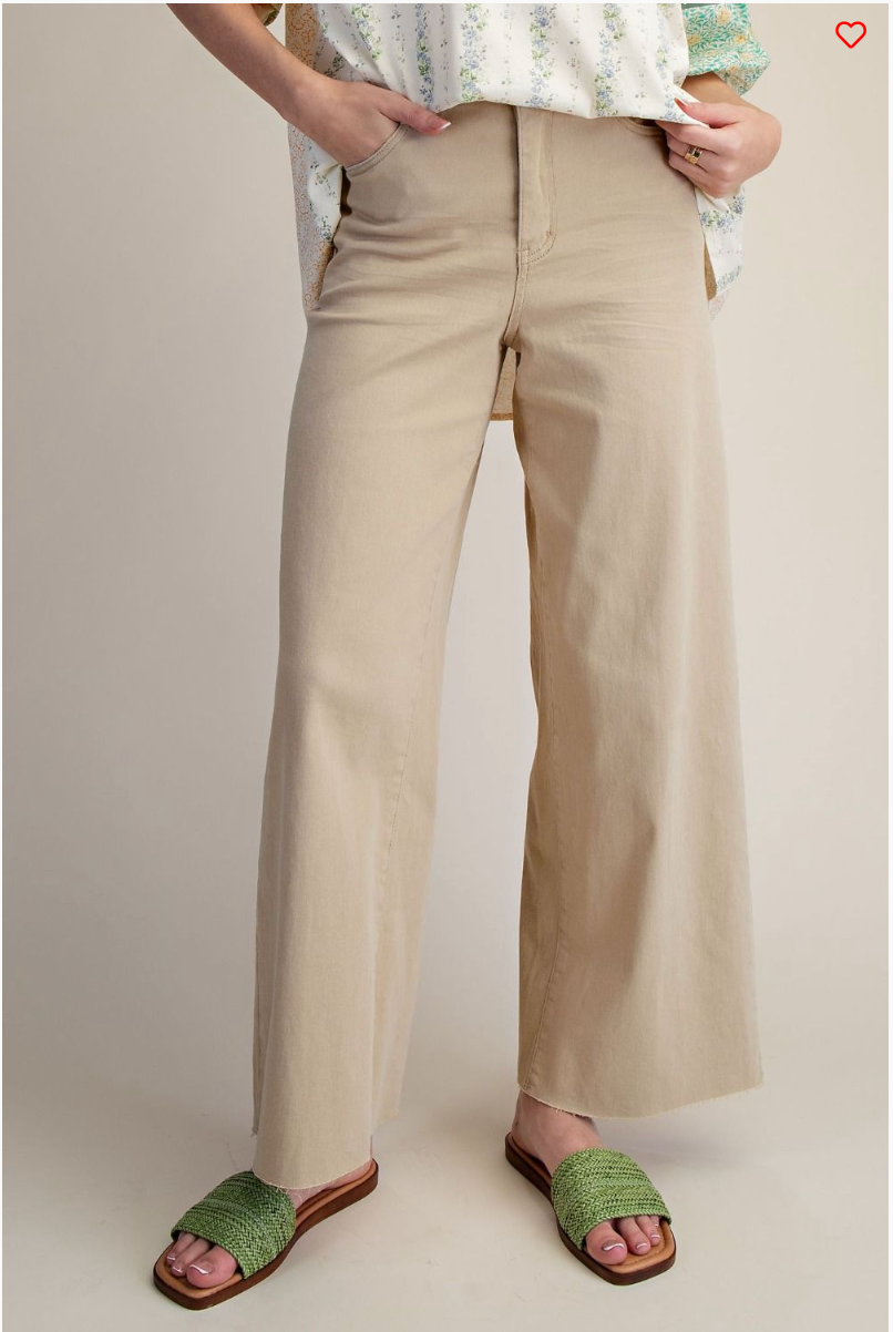 Soft Stretch High Waisted Twill Pants