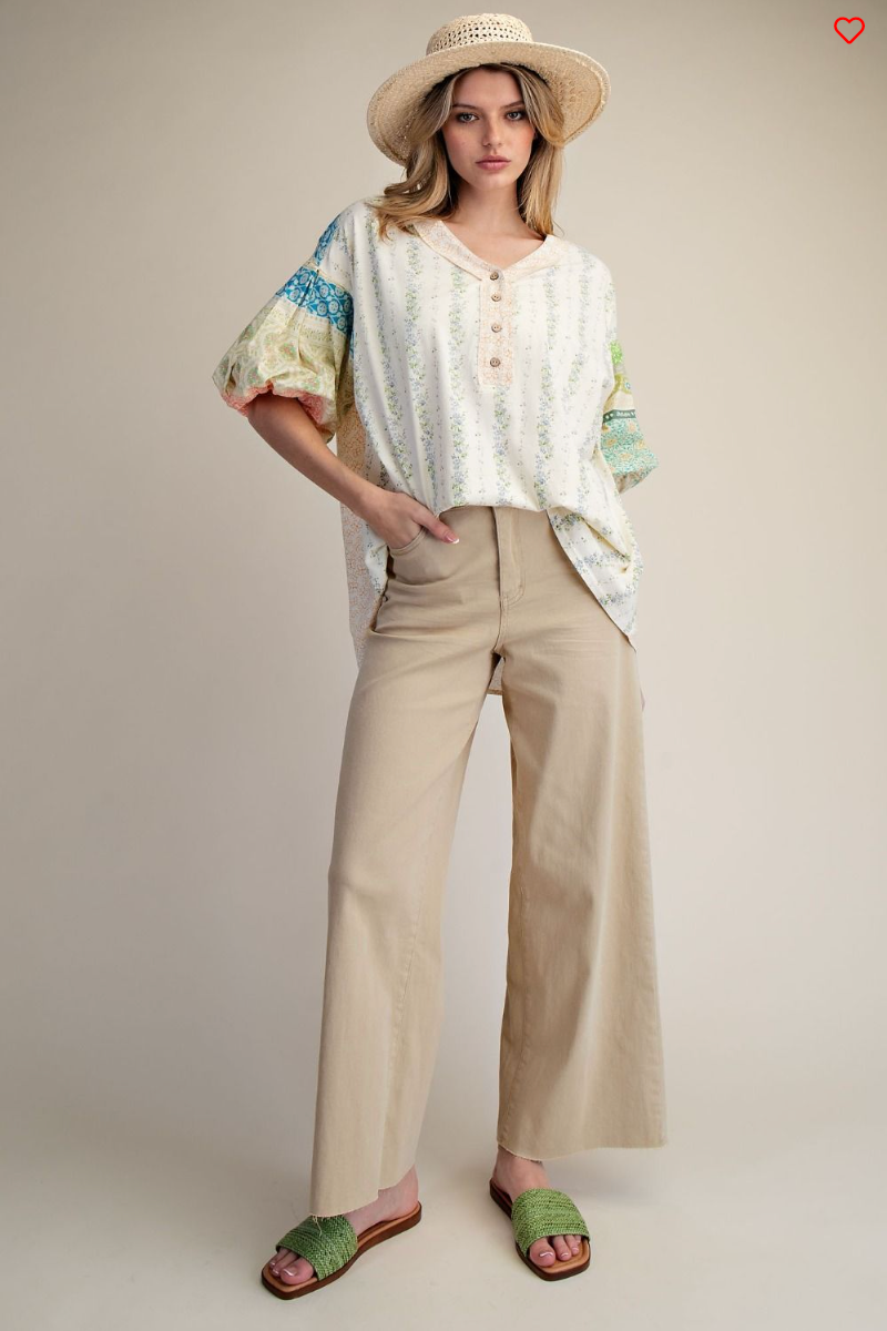 Soft Stretch High Waisted Twill Pants