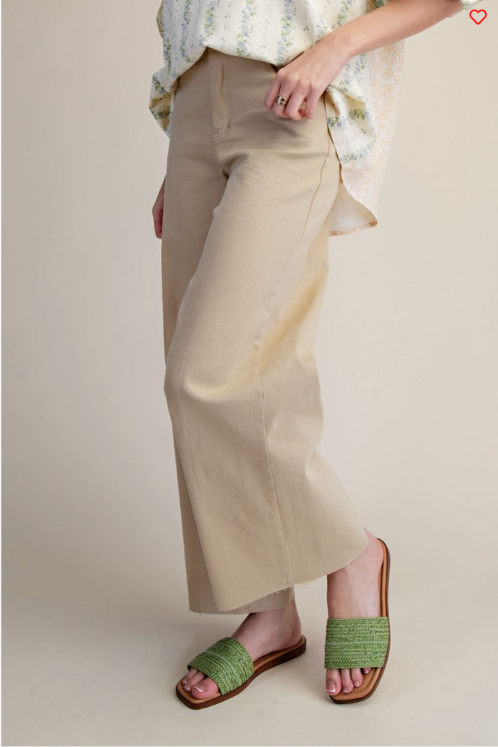 Soft Stretch High Waisted Twill Pants