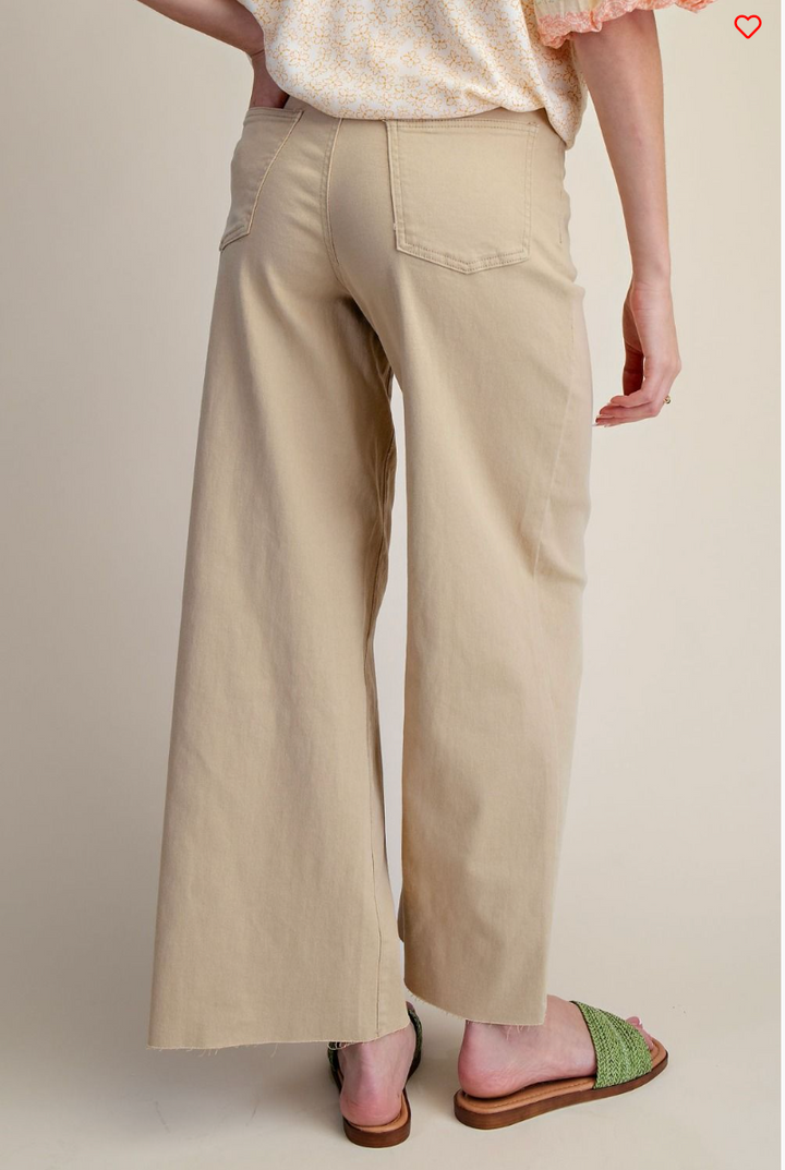 Soft Stretch High Waisted Twill Pants