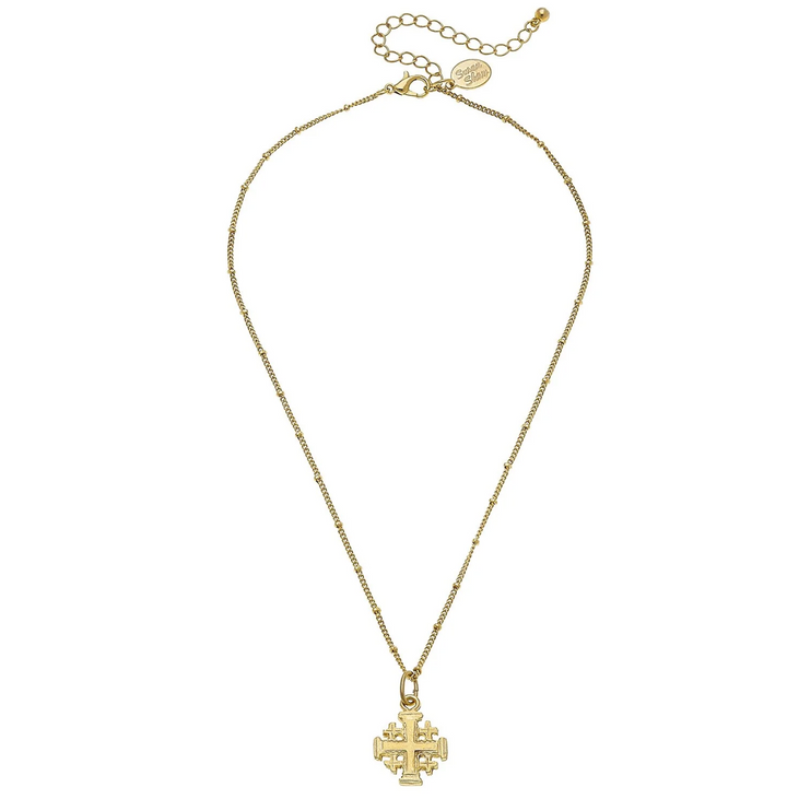 Susan Shaw Dainty Jerusalem Cross Necklace