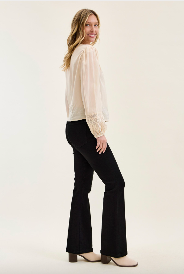 High Rise Judy Blue Black Bootcut Jeans with Tummy Control