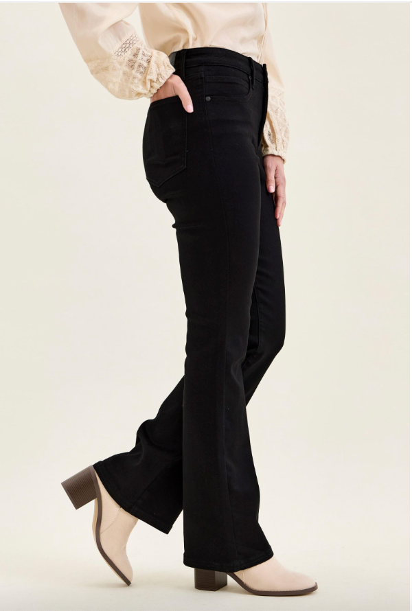 High Rise Judy Blue Black Bootcut Jeans with Tummy Control