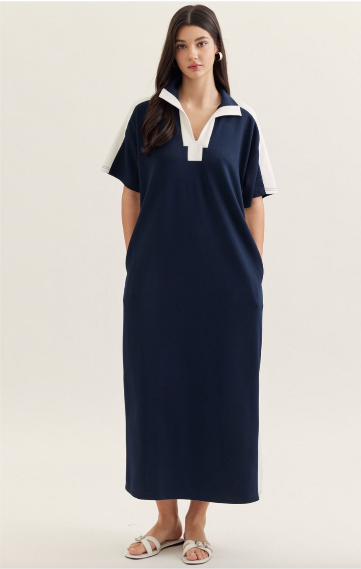 Savannah Scuba Fabric Midi Dress