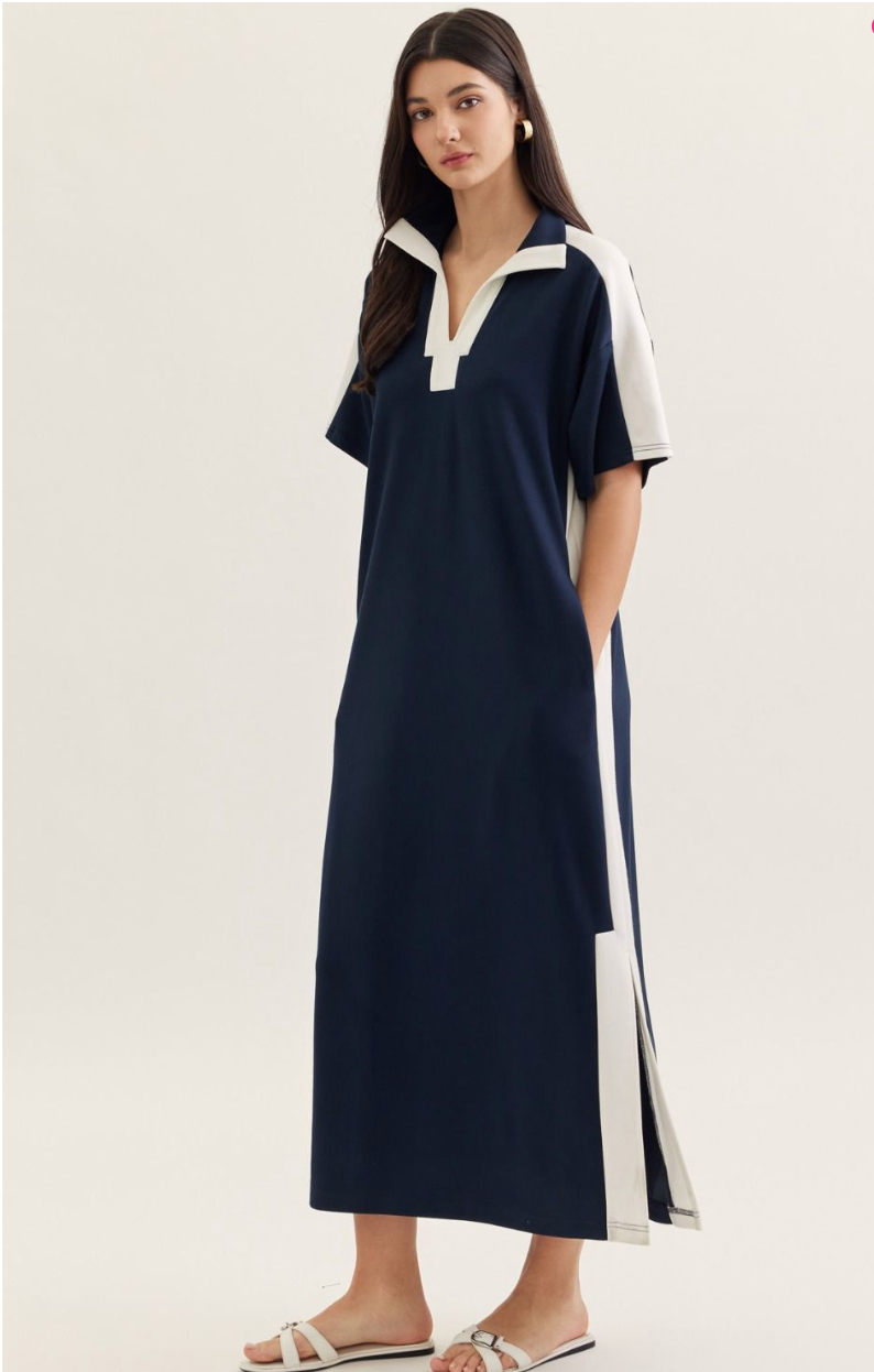 Savannah Scuba Fabric Midi Dress