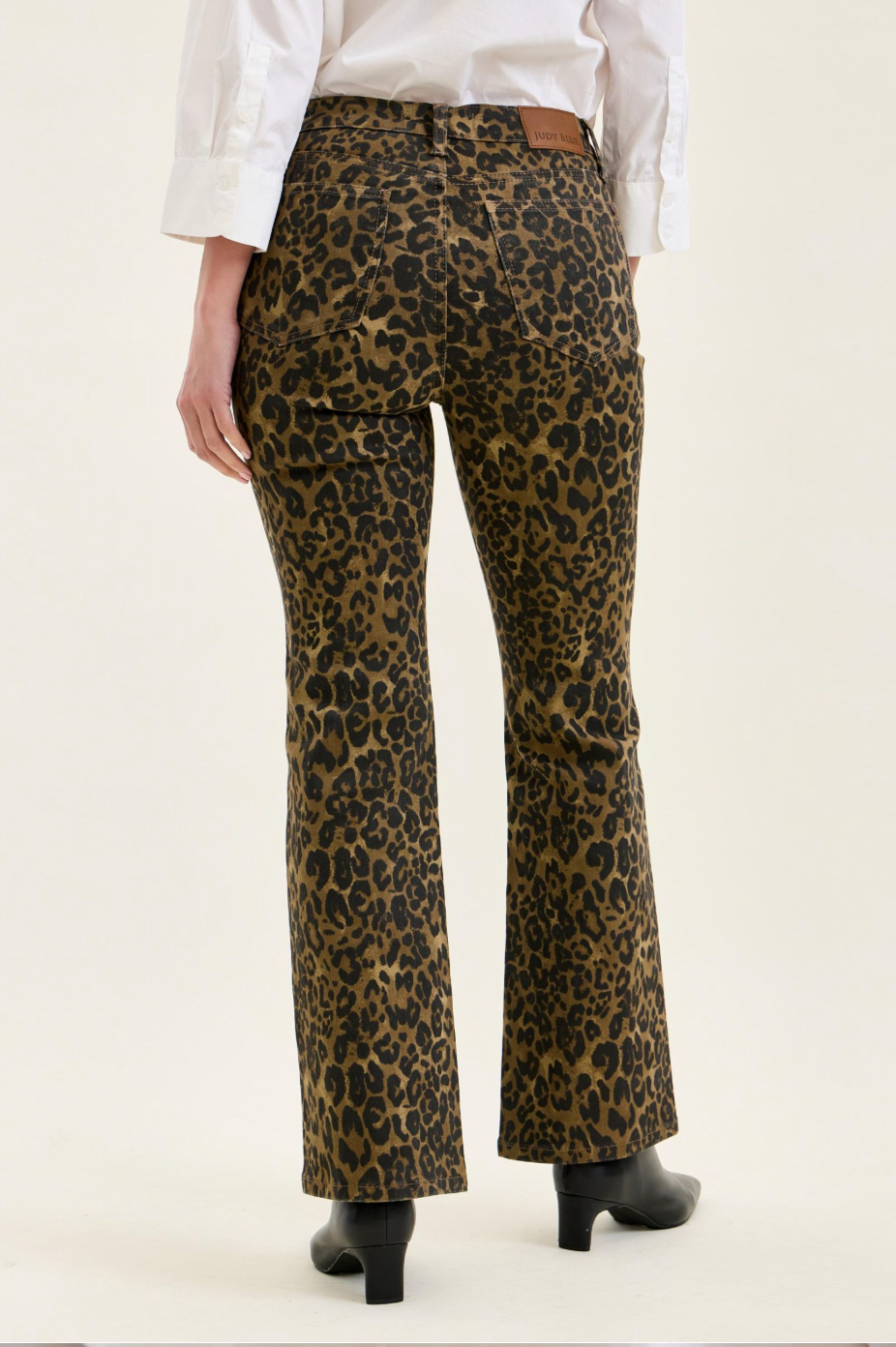 Jules Leopard Print High Waist Bootcut Jeans – Judy Blue