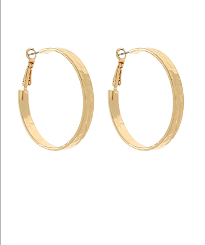 Susan Hammered Hoops