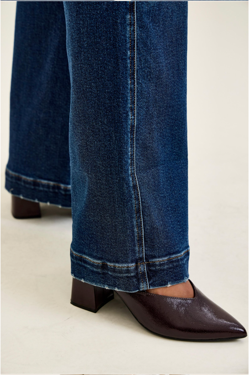 Judy Blue High Waist LUX Retro Wide Leg Jeans | DK Retro Fade Indigo