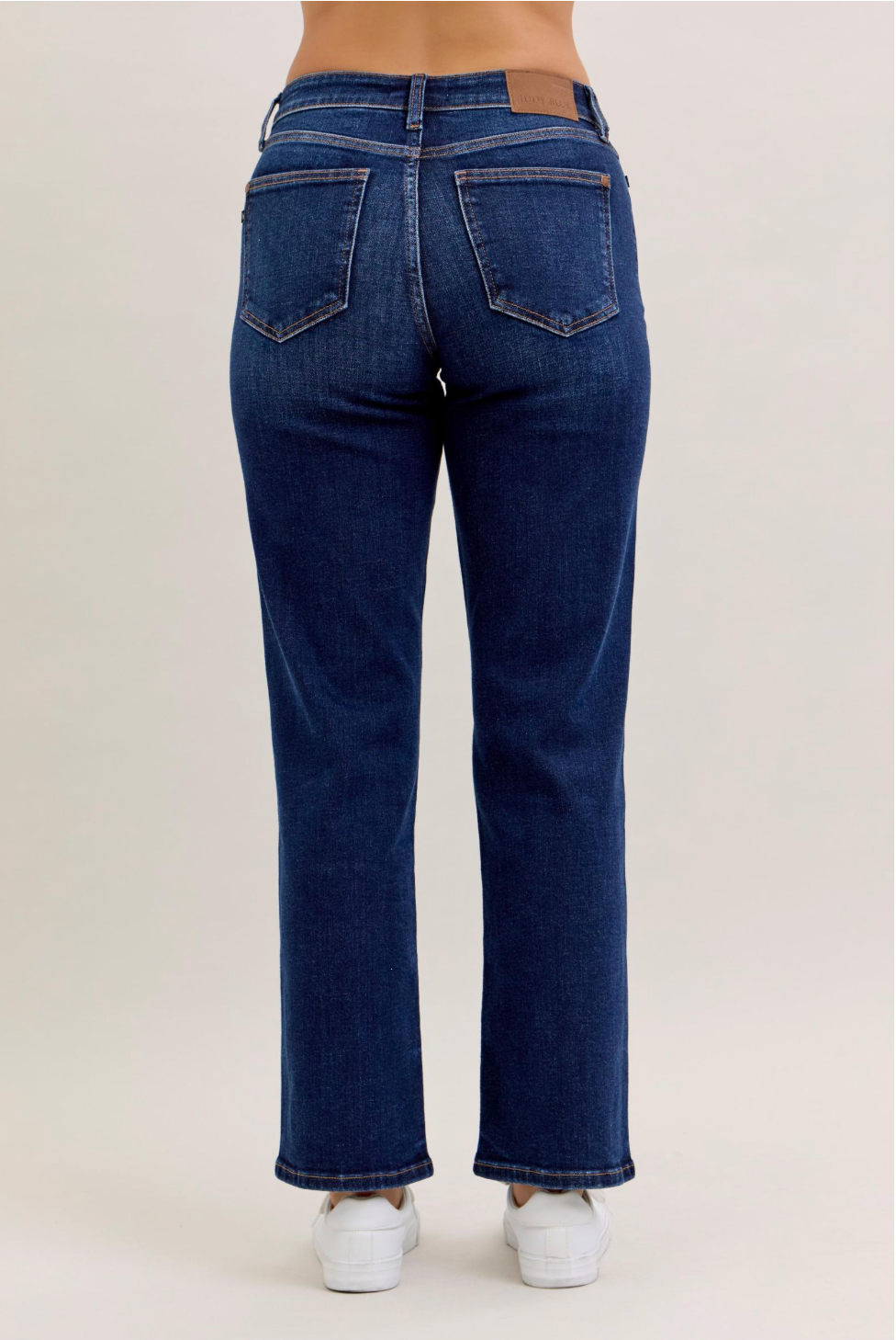 Alicia Mid Rise Straight Jeans | Judy Blue Dark Wash Denim
