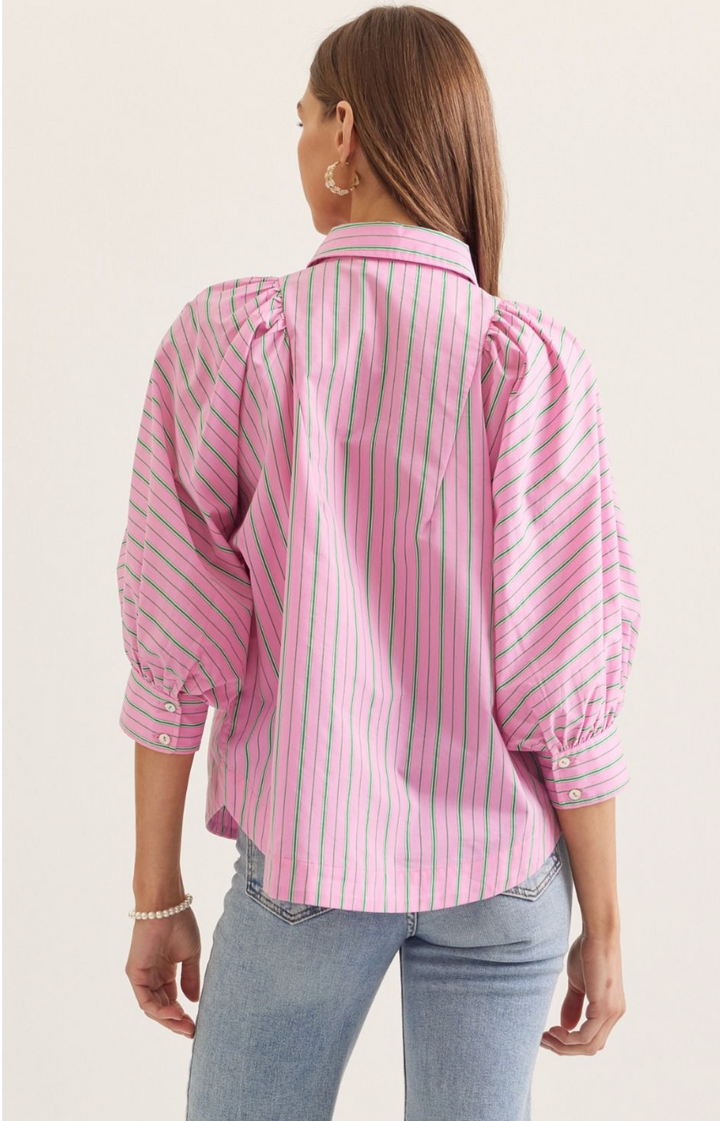 Elle Stripe 3/4 Sleeve Top
