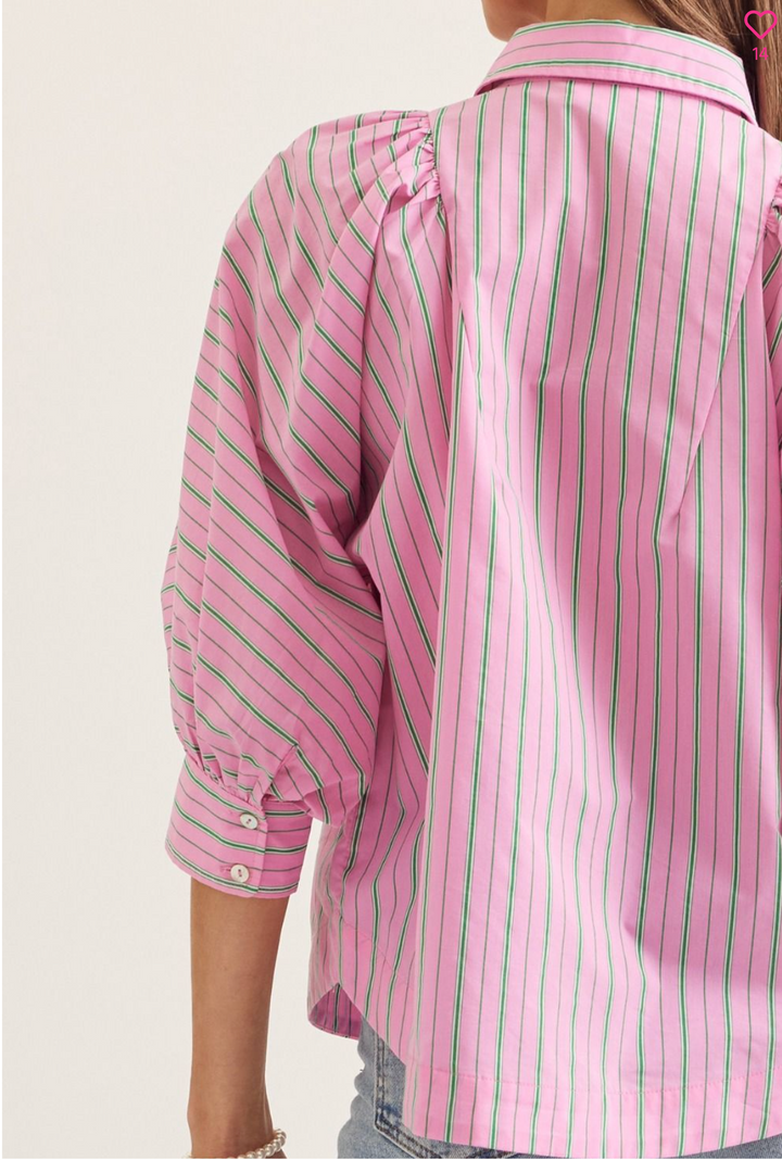 Elle Stripe 3/4 Sleeve Top