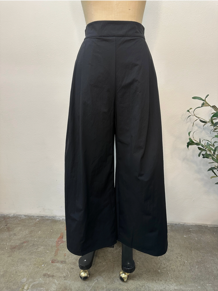 Sophie Luxe Black Wide Leg Trouser Pants