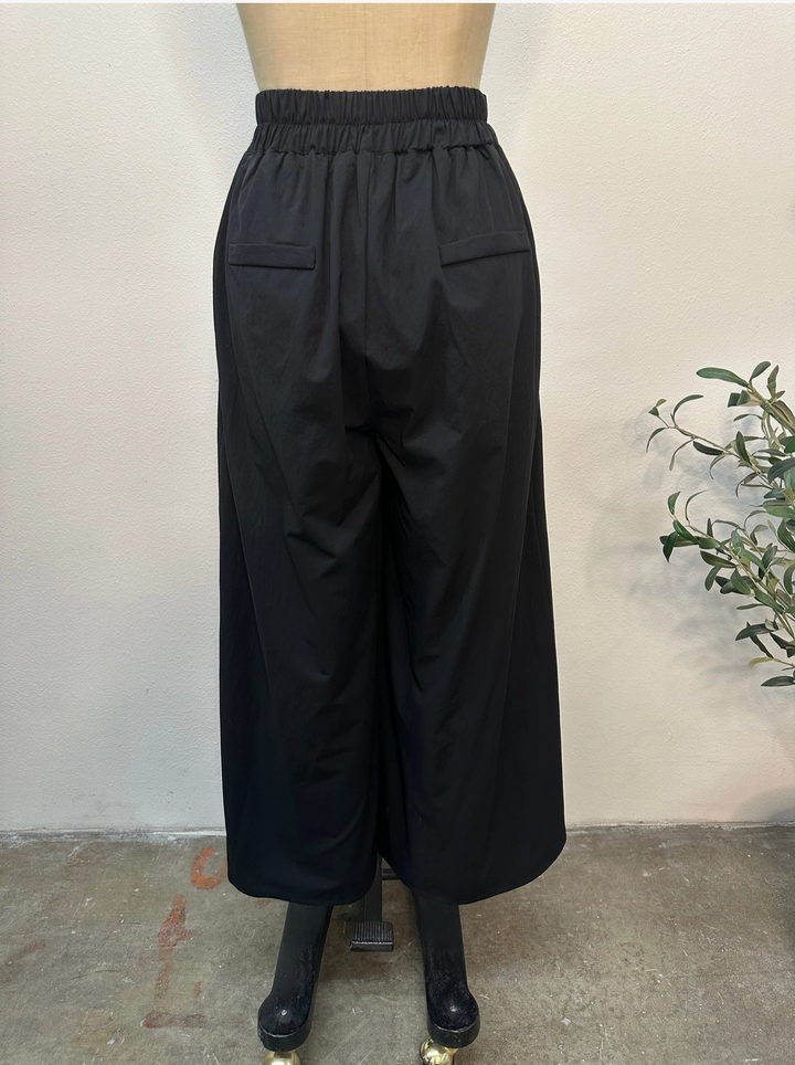 Sophie Luxe Black Wide Leg Trouser Pants