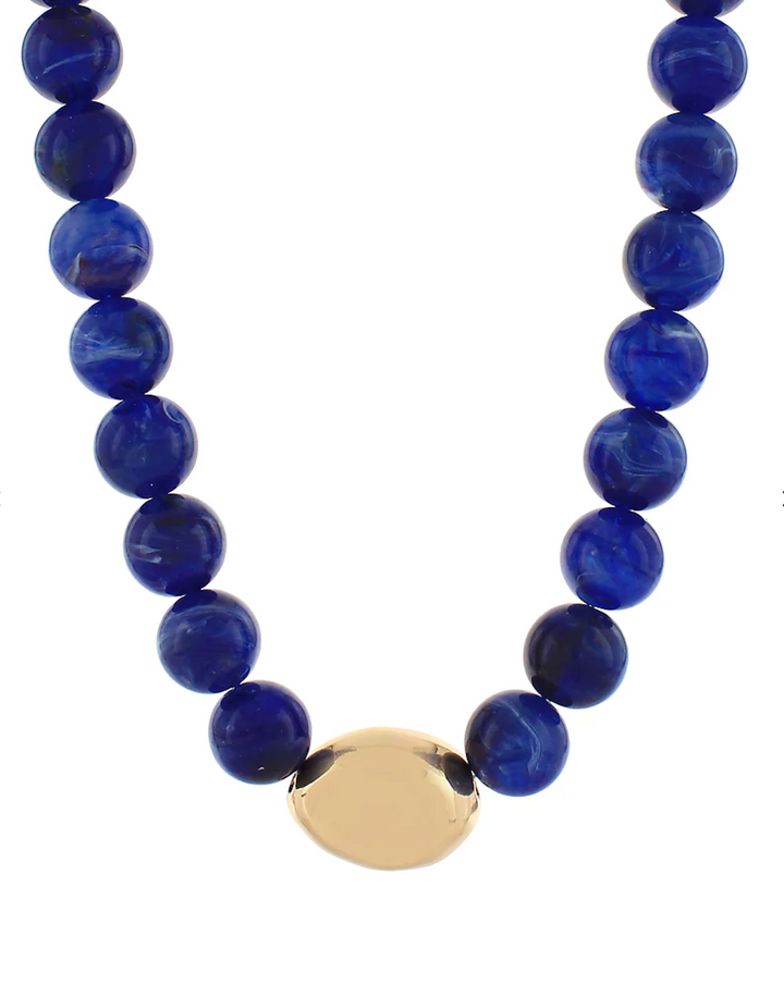 Belle Marble Stone Bead & Accent Organic Bead Necklace