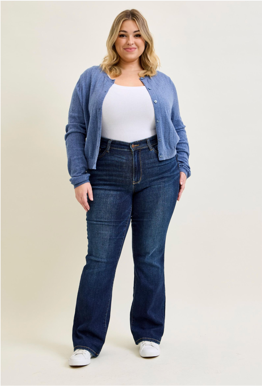 Carmen Dark Wash Bootcut Jeans by Judy Blue | Petite, Regular & Plus Sizes