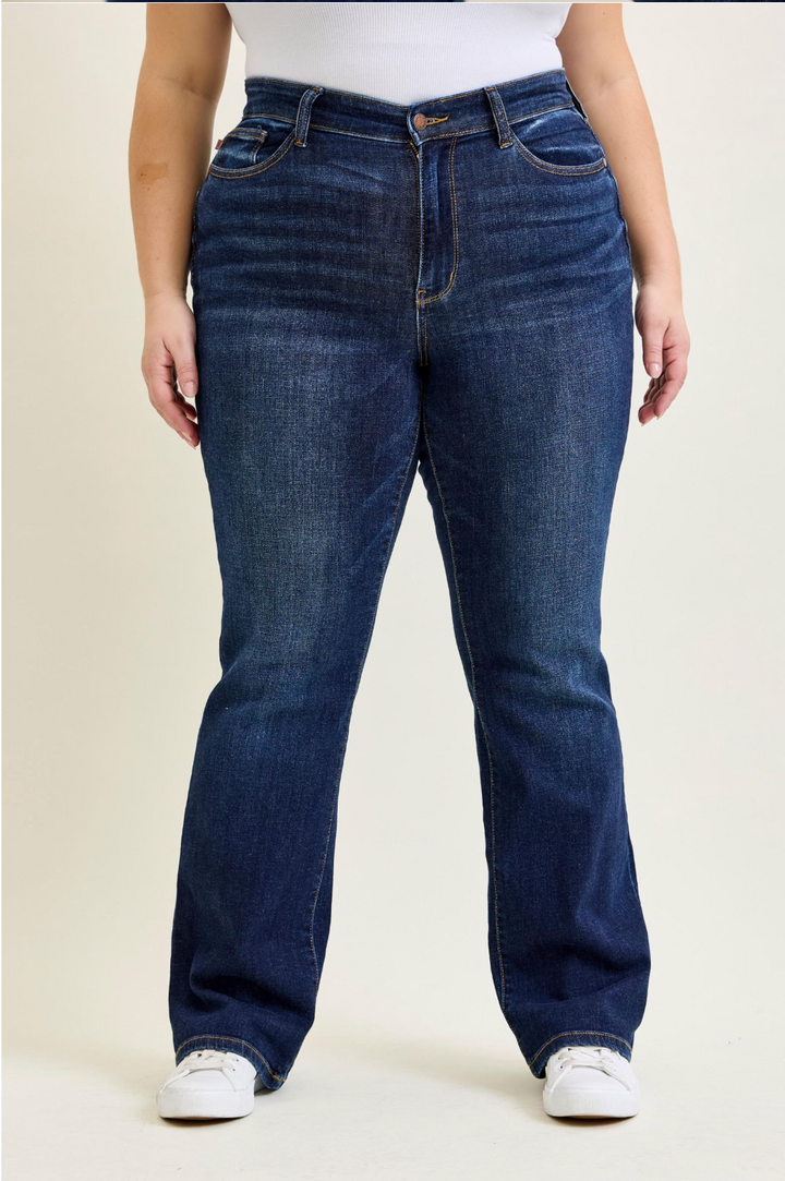 Carmen Dark Wash Bootcut Jeans by Judy Blue | Petite, Regular & Plus Sizes