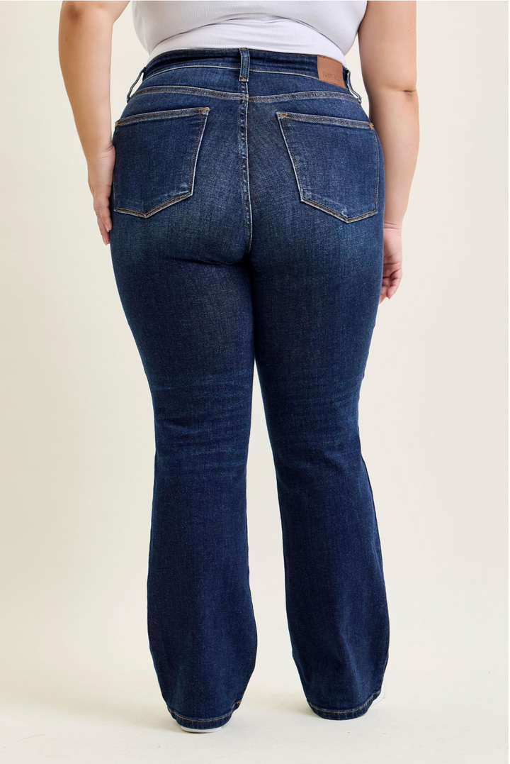 Carmen Dark Wash Bootcut Jeans by Judy Blue | Petite, Regular & Plus Sizes