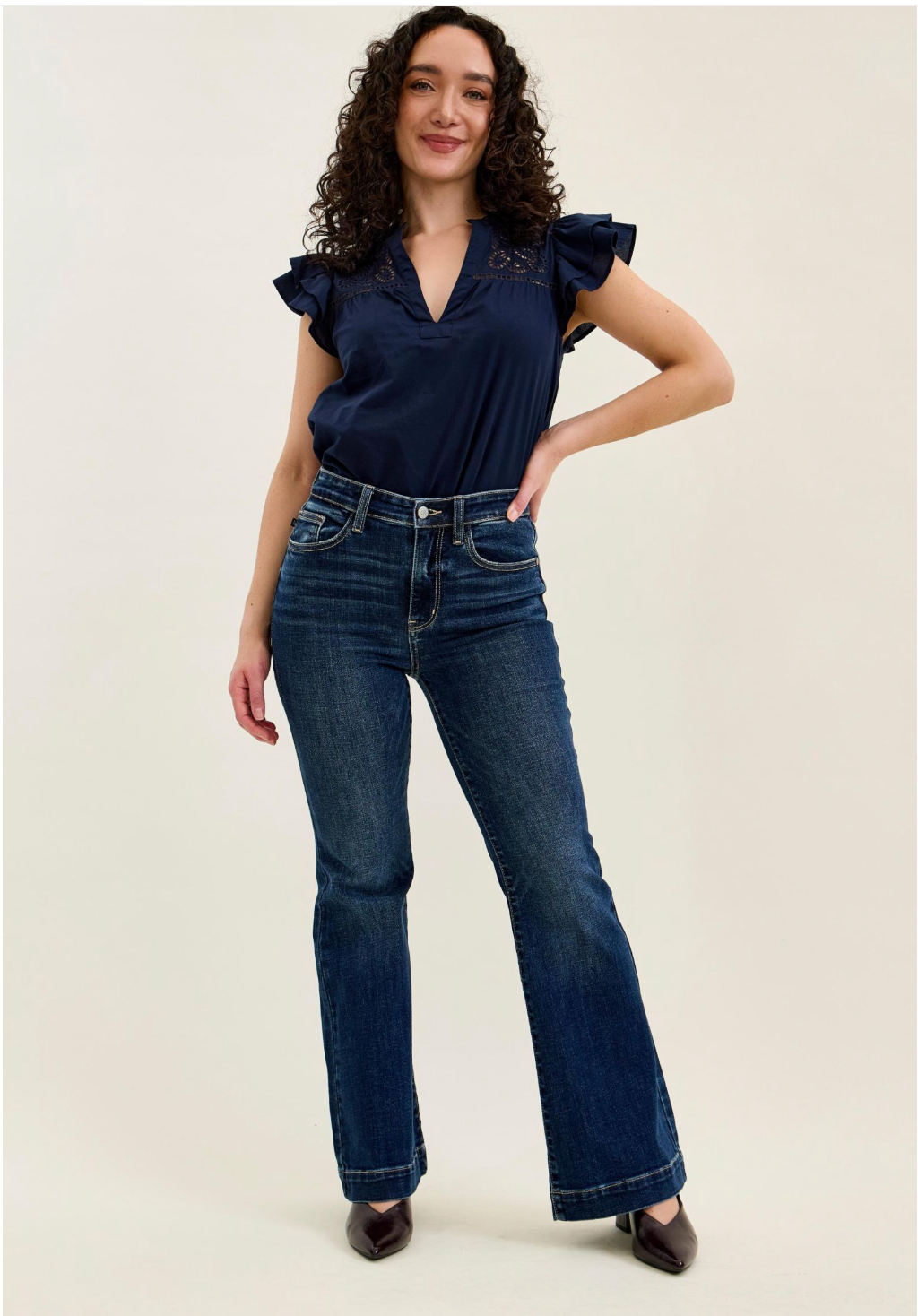 Caroline High Waist Trouser Flare – Judy Blue
