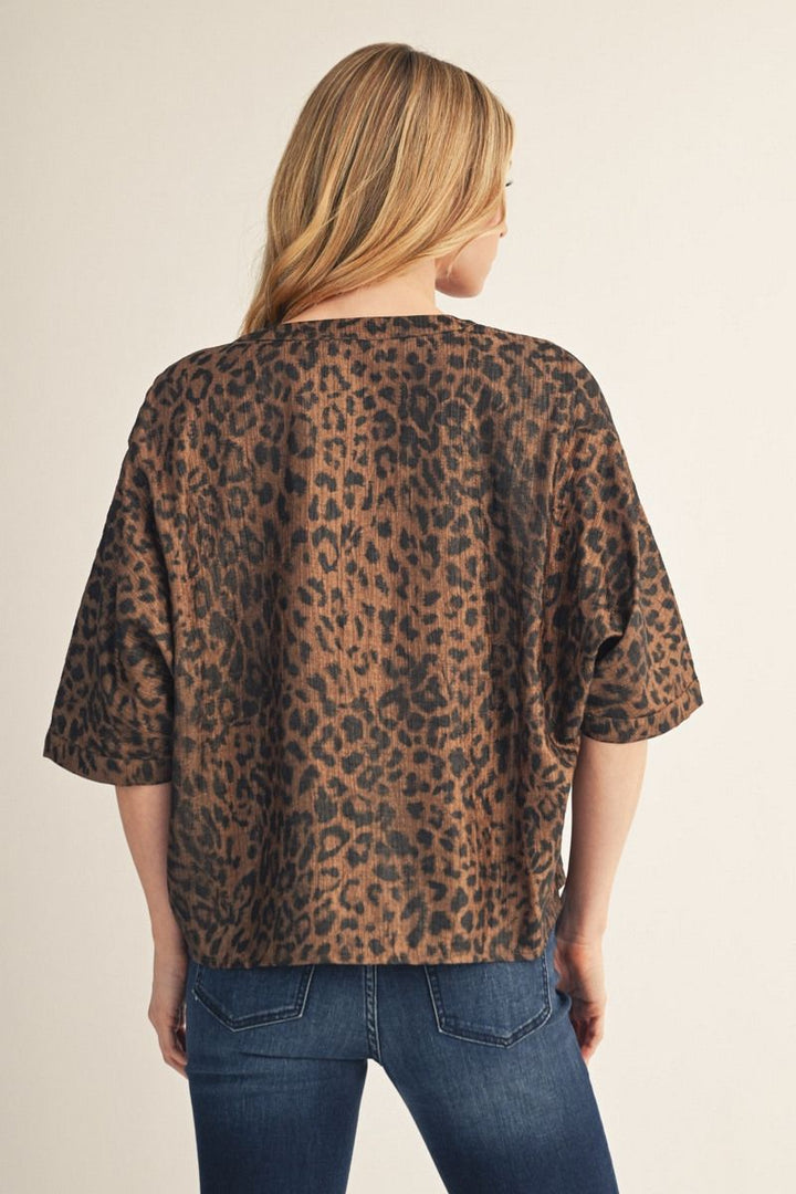 Lou Short Sleeve Leopard Top