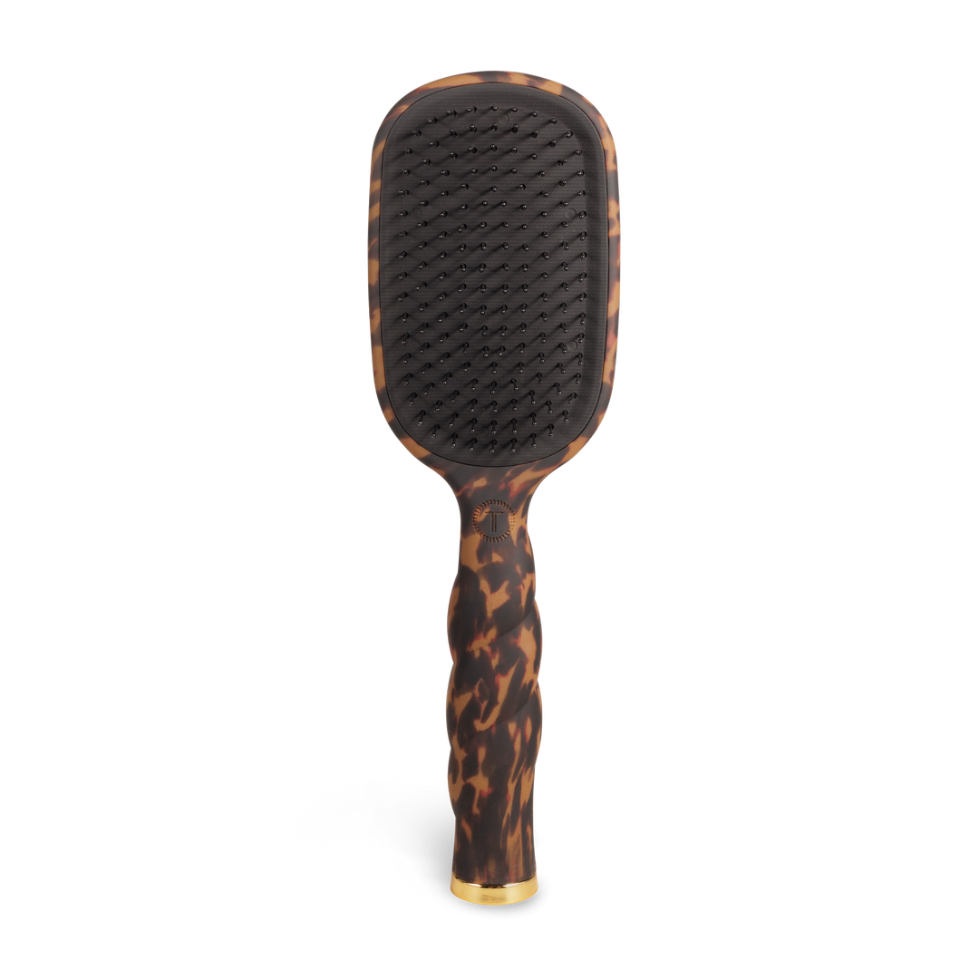 TELETIES Detangler Hair Brush for Thick Hair – Tortoise | Gentle, Pain-Free Styling