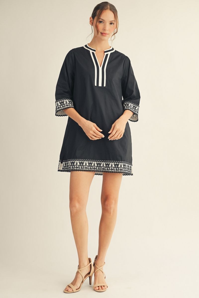 Reece 3/4 Sleeve Shift Dress