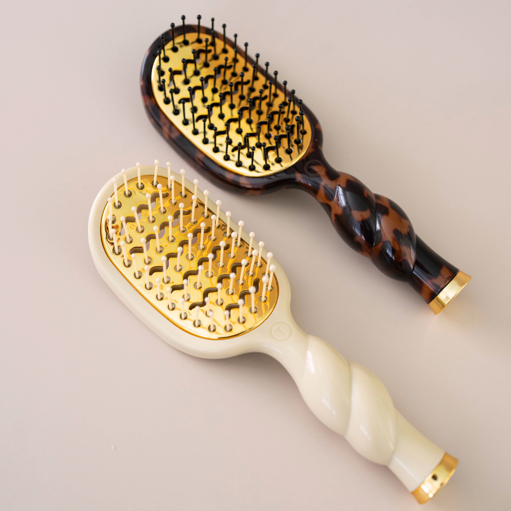 TELETIES Mini Vented Brush | Tan