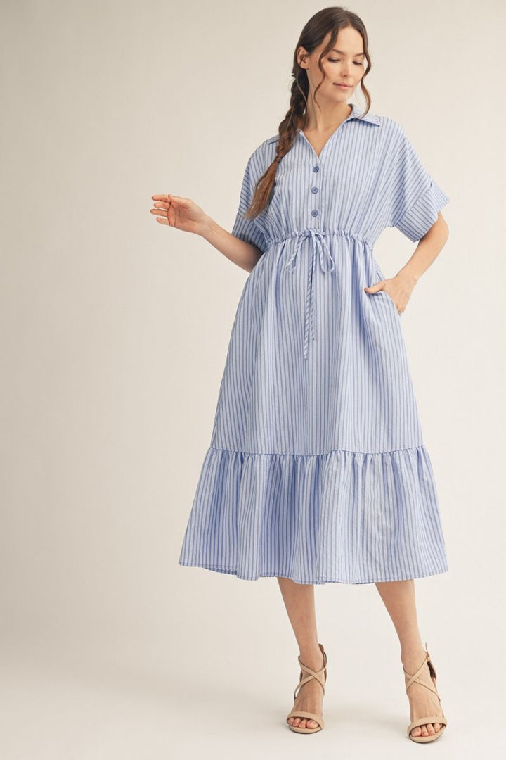 Catherine Stripe Midi Dress