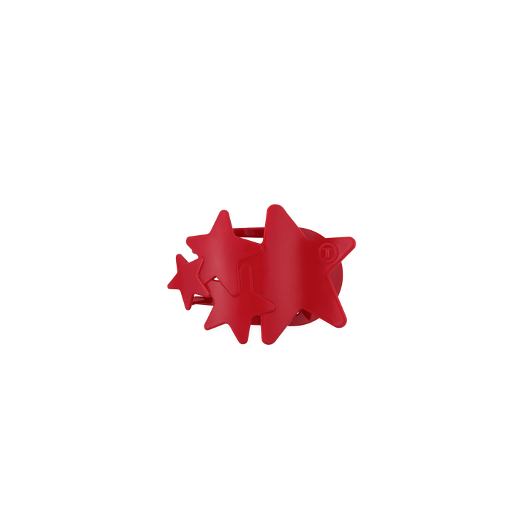 TELETIES Shooting Star Flat Hair Clip – Red & Blue | Lay Flat Design