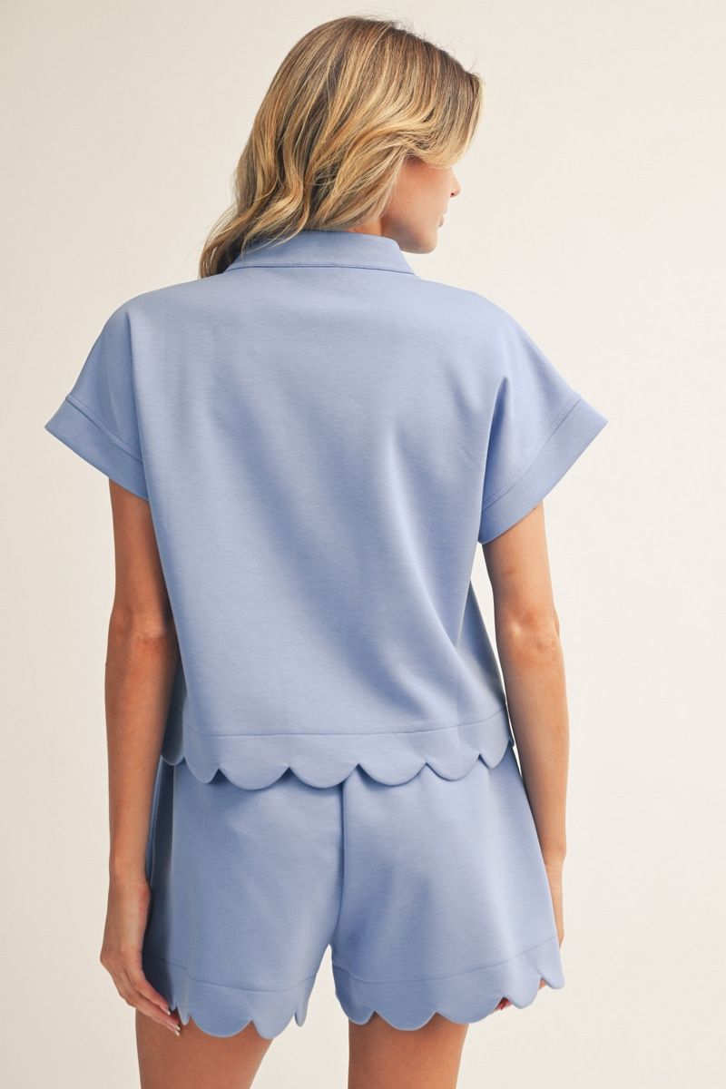 Isabella Scallop Short Set