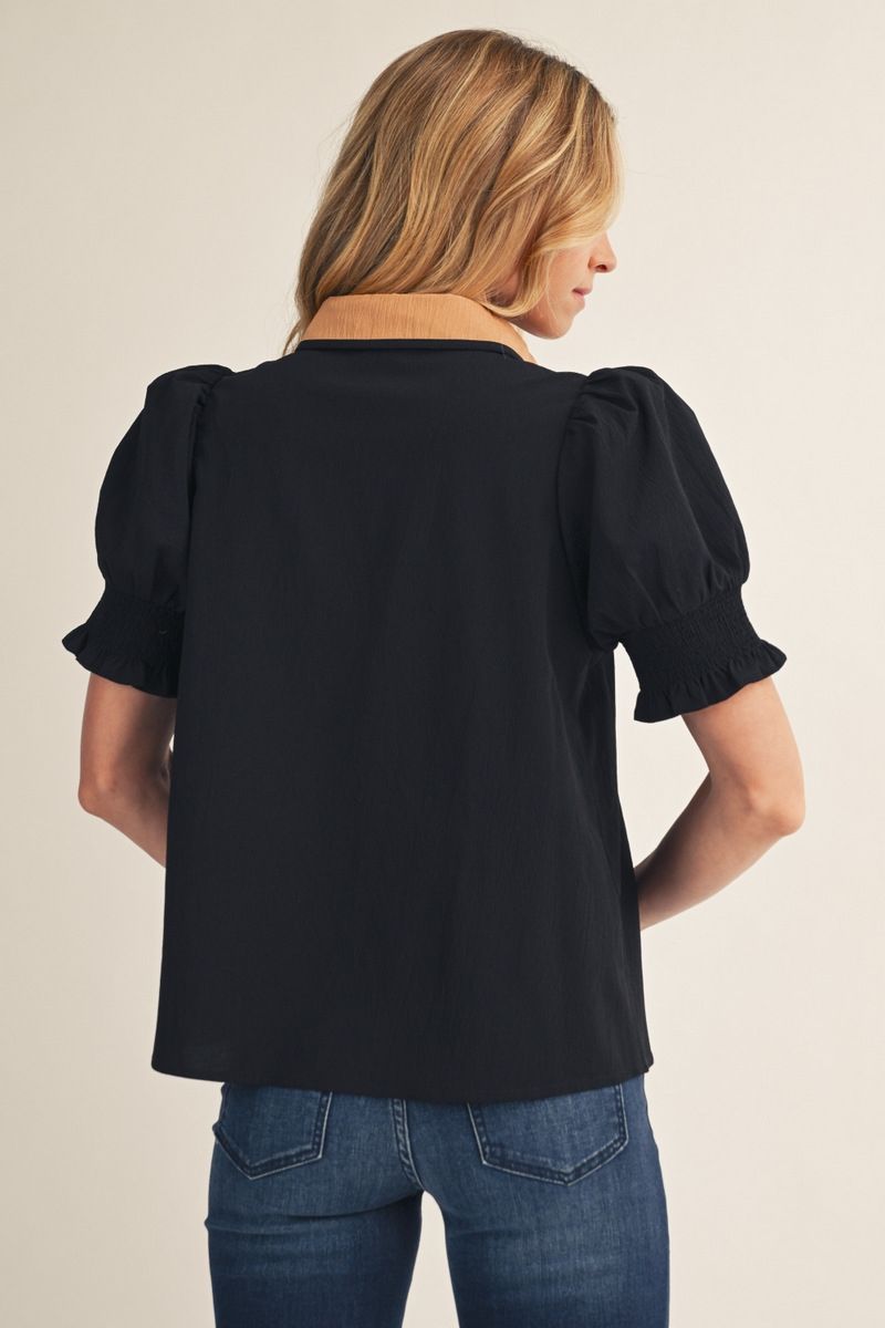 Madison V-Neck Short Sleeve Top