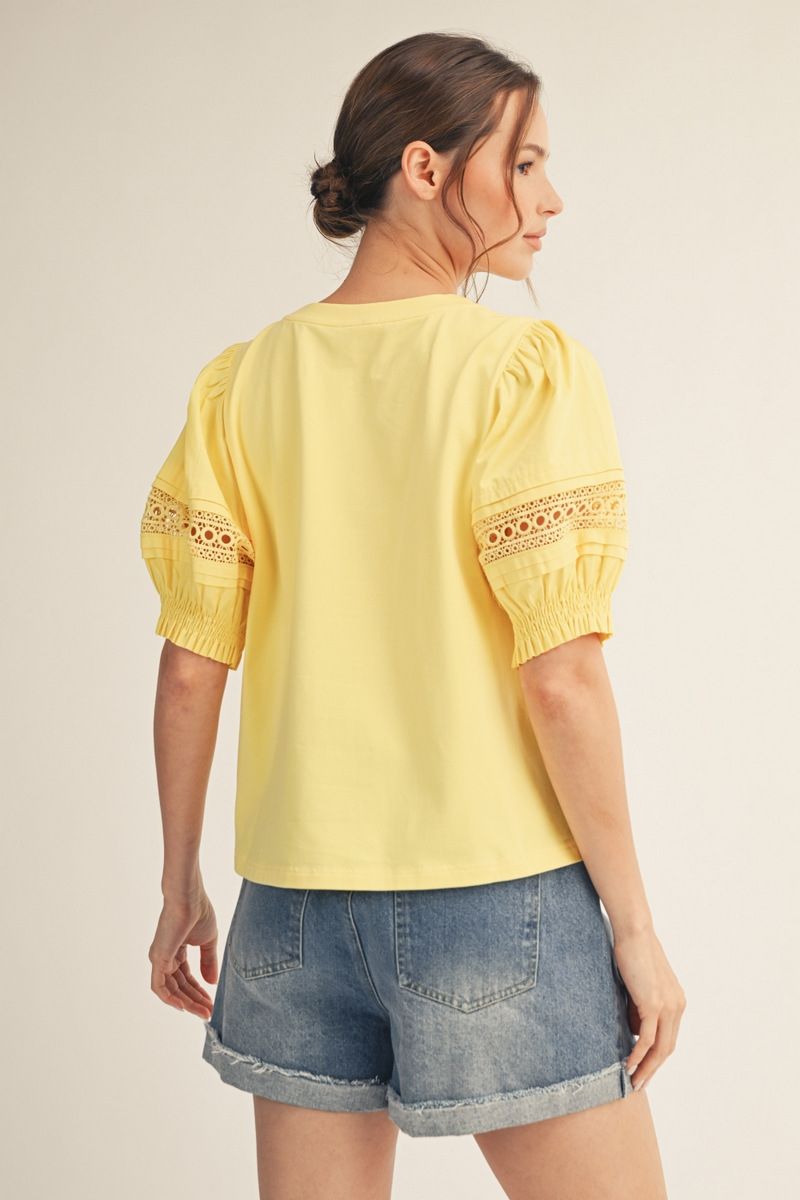 Tara Short Puff Sleeve Top