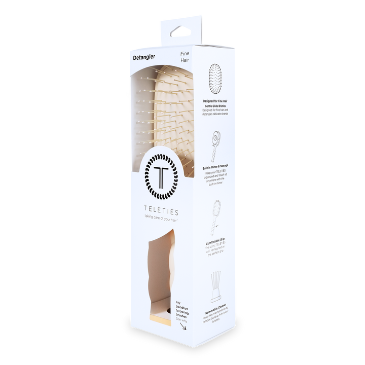 TELETIES Detangler Hair Brush for Fine Hair - Tan