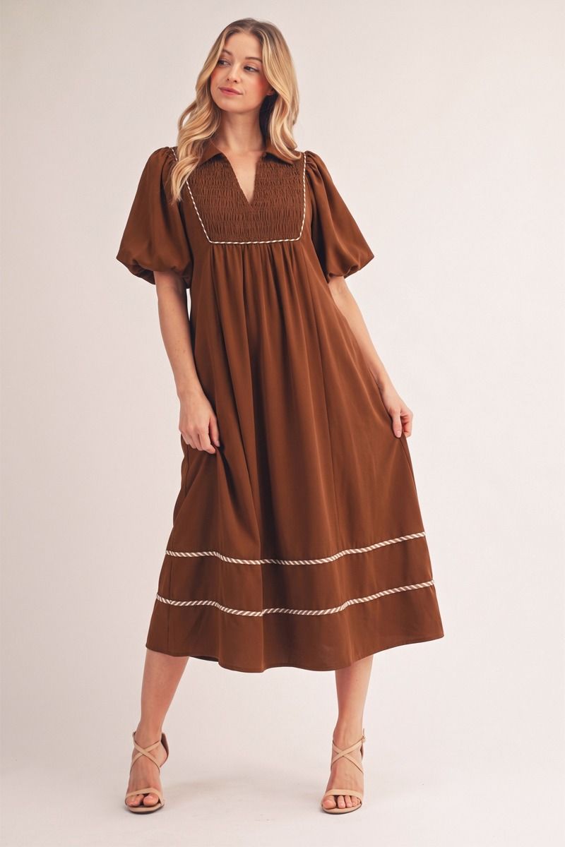 Maggie Short Sleeve Midi Dress