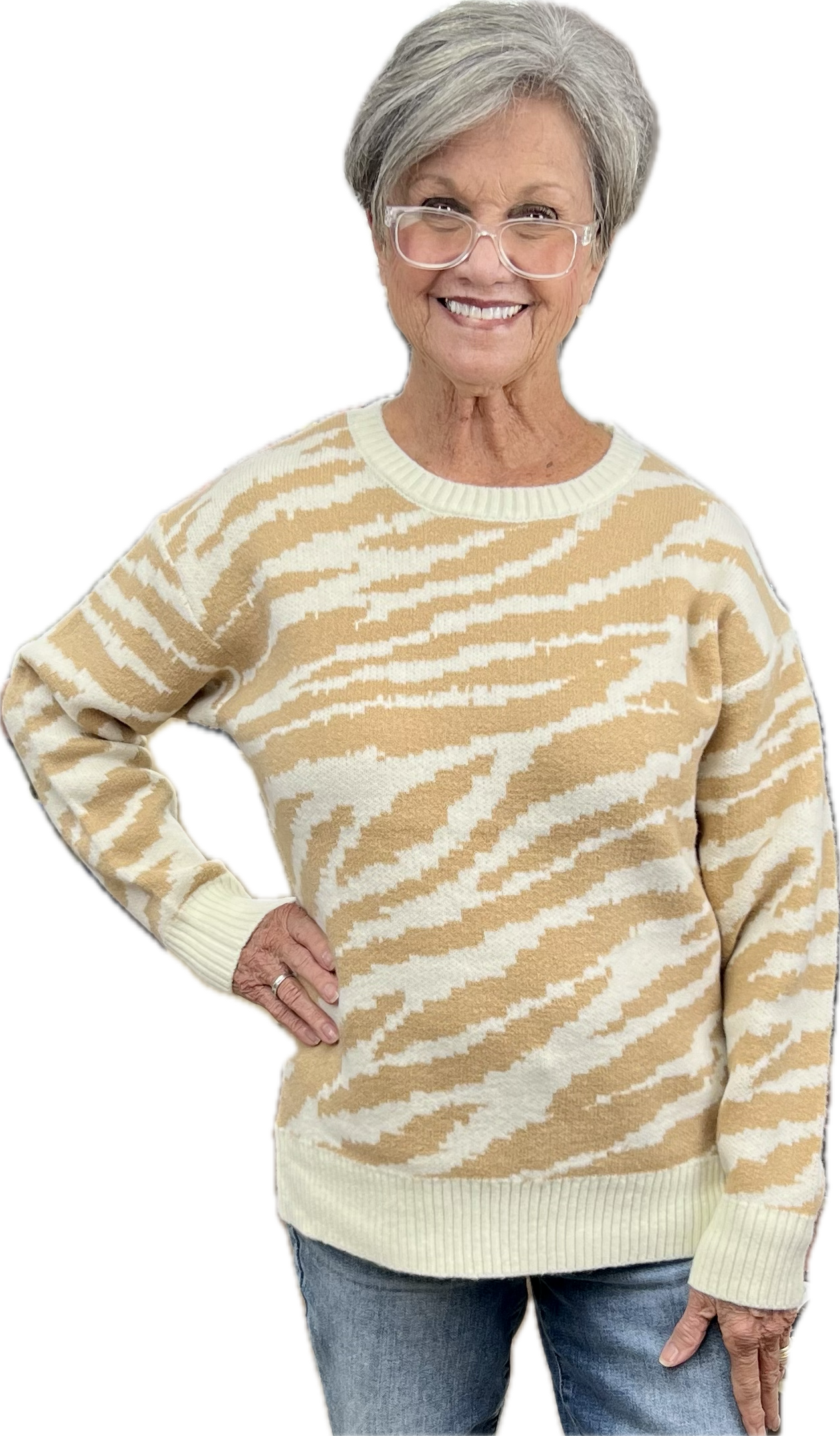 Bev Zebra Print Sweater
