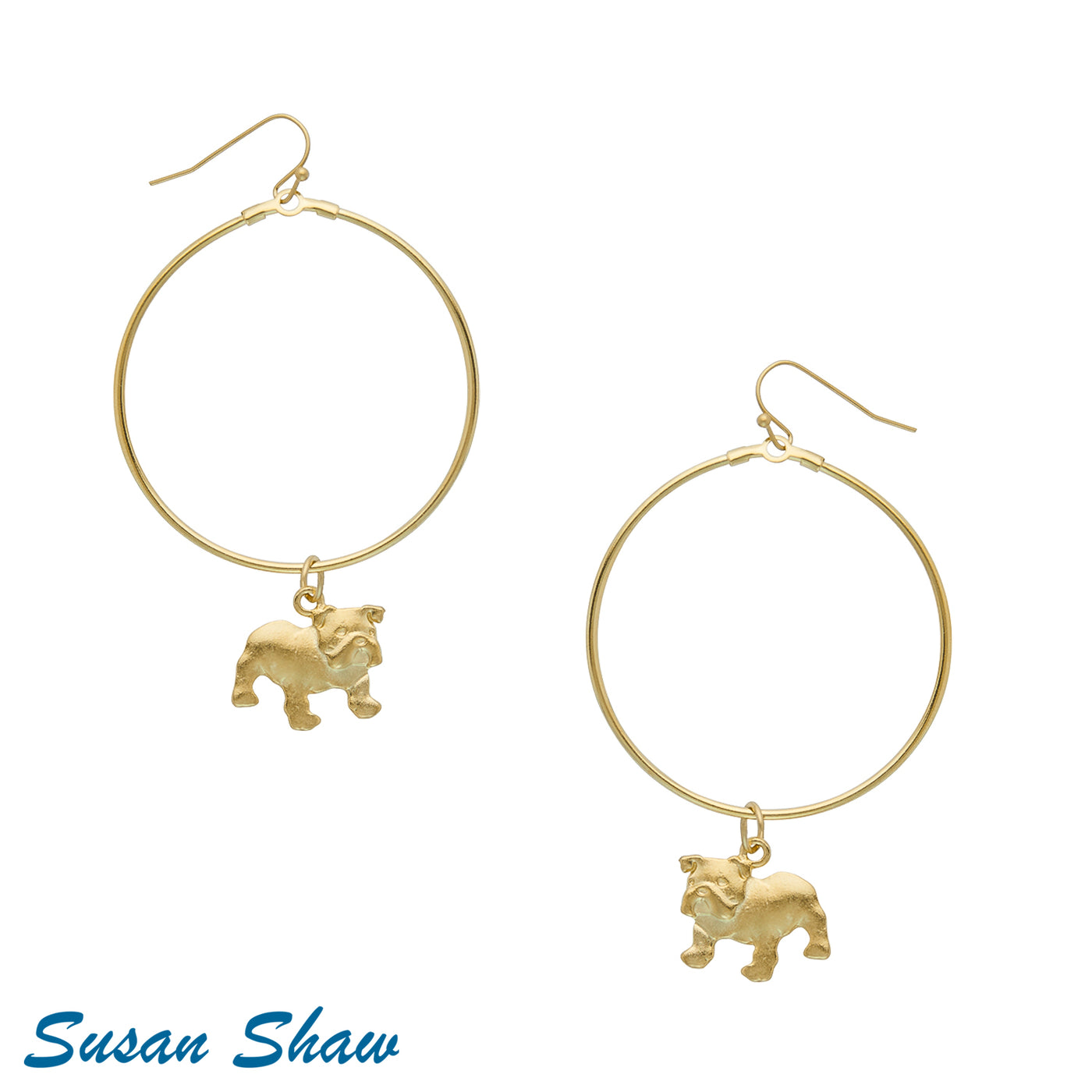 Susan Shaw Bulldog Earrings