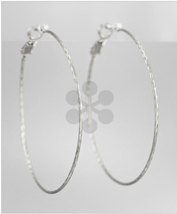 Mel Thin Twisted Hoops